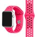 Curea iUni compatibila cu Apple Watch 1/2/3/4/5/6/7, 38mm, Silicon Sport, Pink